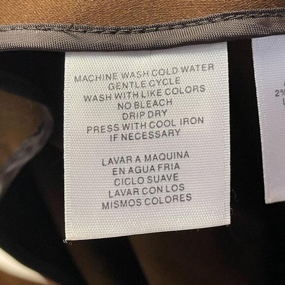 Jones New York CROP Capri Pants Womens 22W 2X Brown BEADED Trim STRETCH Zip - Picture 10 of 12